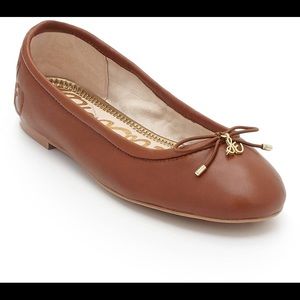Sam Edelman Felicia Tan Leather Ballet Flats